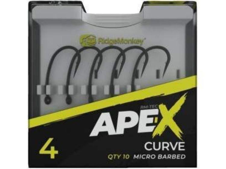 Снимка на Куки RidgeMonkey Ape-X Curve Barbed