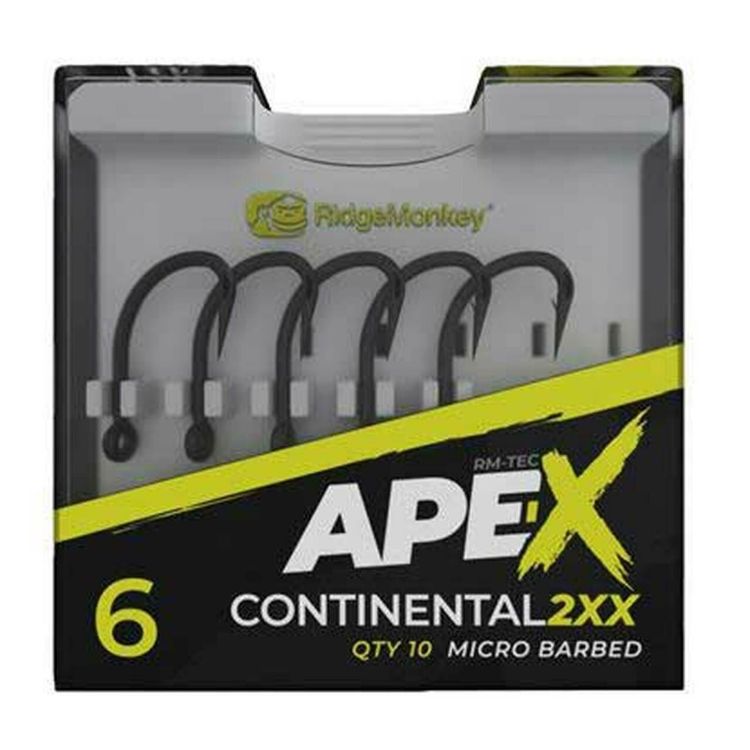 Снимка на Куки RidgeMonkey Ape-X Continental 2XX Barbed
