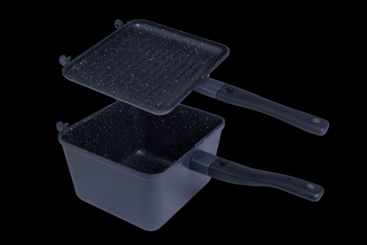 Снимка на Тиган RidgeMonkey Connect Deep Pan & Griddle XL Granite Edition