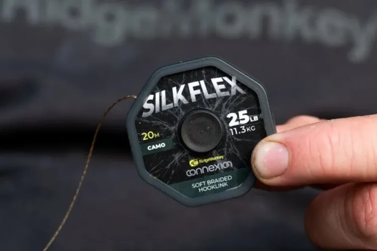 Снимка на Повод без покритие RidgeMonkey Connexion SilkFlex Soft Braid - 25lb